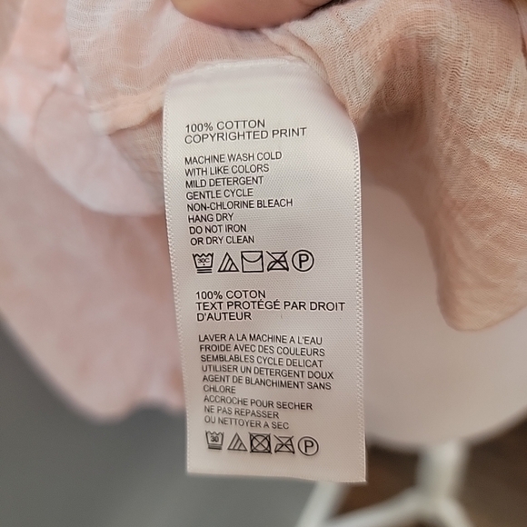 Tommy Bahama Women's Size Small Cotton Pink Button Up Shirt Blouse Comfort - Picture 6 of 7